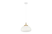 Lamper - EGLO SUMMERHILL PENDEL Ø400 TRÆ/HVID PAPIRSKÆRM FSC - 44064