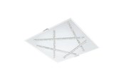 Lamper - EGLO SORRENTA PLAFOND 365X365 HVID/KLAR/KRYSTAL - 93765