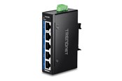 Switch - TRENDnet TI-GLC50 - Version V1.xR - switch - industrial mini - 5 ports - TAA Compliant - TI-GLC50