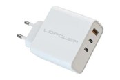 Mobil - Adaptere & Opladere - LC Power LC-GAN-65 power adapter - GaN - USB Type A 2 x USB-C - 65 Watt - LC-GAN-65