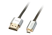 Skærmkabel - Lindy CROMO Slim High Speed HDMI to micro HDMI Cable with Ethernet - 41681
