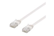 Netværkskabel - Deltaco TP-615V-FL - patch cable - 15 m - white - Hvid - 15m - TP-615V-FL