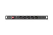 Strømkabel (ekstern) - Lanberg - power distribution unit - 2500 Watt - PDU-05F-0200-IEC-BK