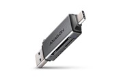 Hukommelseskort - adapter og kortlæser - AXAGON Superspeed USB-C & USB-A - SD / microSD Mini Card Reader - CRE-DAC