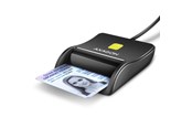 Hukommelseskort - adapter og kortlæser - AXAGON USB-A Smart Card / ID Card FlatReader - CRE-SM3N