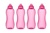 Køkkenredskaber - Sistema 460ml Squeeze Bottle Pink 4 Pack - 82014