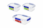 Køkkenredskaber - Sistema 3 Pack Klip It Plus1x2.2Ltr + 2x1Ltr. - 82039
