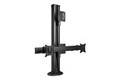Vægbeslag, AV-Beslag & AV-Møbler - Multibrackets M stand - for 3 flat panels - with grommet base - black - Max 45 kg - recommended for 24"-50" - 7350073730407