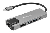 Dockingstation - Sandberg USB-C 5-in-1 Travel Dock - 336-99