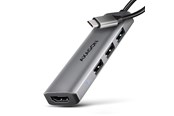 USB hub - AXAGON Starter 4-in-1 USB-C 5 Gbps Hub with HDMI and 3 USB-A USB hub - USB 3.2 - 4 ports - Sølv - HMC-H3A
