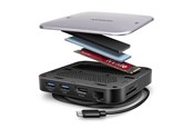 USB hub - AXAGON UFO 9-in-1 USB-C 10 Gbps HUB USB hub - USB 3.2 - 8 ports - Sort - HMC-UFO