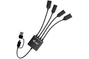 USB hub - I-Tec - hub - USB-C/USB-A cable - 4 ports USB hub - 4 ports - Sort - CACBLHUB2A2C