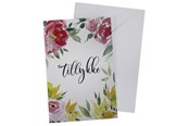 Hobby artikler - SCANSEASON Kort m. konvolut blomstertillykke11*17cm - 100262