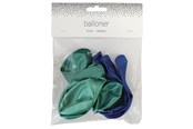 Hobby artikler - SCANSEASON Ballon 8 stk. 23 cm. Blå metallic mix - 100284-1