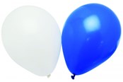 Hobby artikler - SCANSEASON Ballon, blå og hvid, 12 stk. 23cm. - 253011
