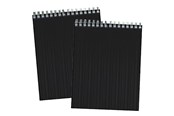 Papir, Fotopapir og Etiketter - BRIGHTOFFICE Kollegieblok A6. LIN. SORT PP 100 blade - 97354
