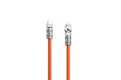 USB kabel - Dudao L24CL USB-C - Lightning angled cable with 180° rotation 30W 1m - orange - 6973687248406