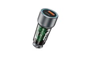 Mobil - Adaptere & Opladere - Dudao R4T 25W USB-A / USB-C Car Charger - Gray - 6976625332687
