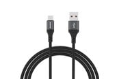 USB kabel - Dudao L3ST USB-A - USB-C 5A Cable 1.2m Braided - Black - 6976625333035