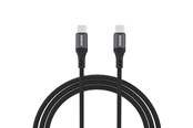 USB kabel - Dudao L3CC USB-C - USB-C 60W 1.2m Braided Cable - Black - 6976625333059