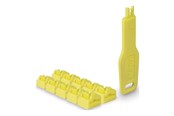 Systemtilbehør (kølepasta mv.) - Lindy RJ45 Port Locks Yellow 10x + 1 Key - 47900