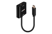 Skærmkabel - Lindy - video adapter - 24 pin USB-C to DisplayPort - 21 cm - 43269