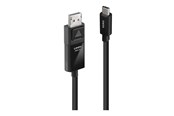 Skærmkabel - Lindy - video adapter cable - 24 pin USB-C to DisplayPort - 1 m - 43341