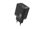 Mobil - Adaptere & Opladere - Dudao A26T GaN 25W USB-A USB-C Charger - Black - 6976625334100