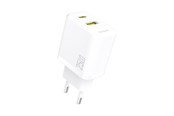 Mobil - Adaptere & Opladere - Dudao A26T GaN 25W USB-A USB-C Charger - White - 6976625334087