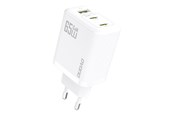 Mobil - Adaptere & Opladere - Dudao A29 65W GaN Wall Charger 2 x USB-C + 1 x USB-A - White - 6976625334919