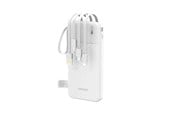 Powerbank - Dudao K11 10000mAh Powerbank with Built-in Cables - White - 10000 mAh - 6977196681860