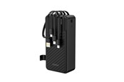 Powerbank - Dudao K11 Max Powerbank with Built-in Cables Powerbank - Sort - 30000 mAh - 6977196681914
