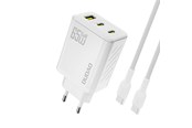 Mobil - Adaptere & Opladere - Dudao A29C 65W GaN Wall Charger + USB-C Cable - White - 6976625334926