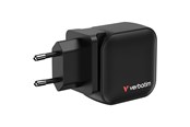 Mobil - Adaptere & Opladere - Verbatim Mini GaN Charger 70W 3 Port US plug with EU and UK adaptors - 32229