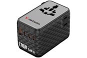 Mobil - Adaptere & Opladere - Verbatim Charge 'n' Travel 170W Universal Travel Adapter - Black - 30190