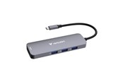 USB hub - Verbatim CMH 08 - hub - 8 ports USB hub - 8 ports - Grå - 32151