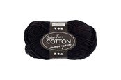 Garn & Tilbehør - Creativ Company - Cotton yarn Size 8/8 L: 80-85 M Black - 50gr. - 461310
