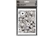 Kreativitet & Hobbyartikler - Creativ Company - Pattern Cardboard White 10 pcs. - 216901
