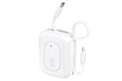 Powerbank - Dudao K32 22.5W 10000 mAh Powerbank with Built-in USB-C/ Lightning Cable - White - 10000 mAh - 6977196682034