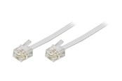 Netværkskabel - Deltaco DEL-163F - phone cable - 10 m - white - Hvid - 10 meter - DEL-163F
