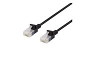 Netværkskabel - Deltaco patch cable - 1 m - black - Sort - 1meter - UUTP-1027