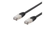Netværkskabel - Deltaco patch cable - 1 m - black - Sort - 1meter - SFTP-61UV