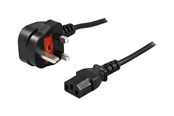 Strømkabel (intern) - Deltaco DEL-109UK-10 - power cable - BS 1363 to power IEC 60320 C13 - 2 m - DEL-109UK-10