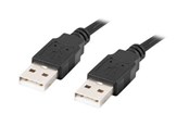 USB kabel - Lanberg - USB cable - USB to USB - 1 m - CA-USBA-20CU-0010-BK