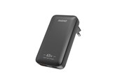 Mobil - Adaptere & Opladere - Dudao A65Q 65W GaN Travel Wall Charger USB-A / USB-C PD Ultra-Thin EU / US - Black - 6976625333868