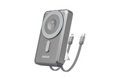 Powerbank - Dudao K29 10000mAh PD 20W MagSafe Power Bank with Metal Case Stand and Built-in USB-C/ Lightning Cables - Gray - 10000 mAh - 6977196680245