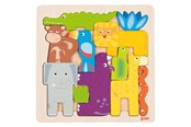 Puslespil - Goki Wooden Puzzle Safari 11pcs. Wood - 57320