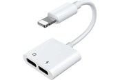 USB kabel - Joyroom S-Y104 headphone Lightning / 2x Lightning adapter - white - 6956116718985