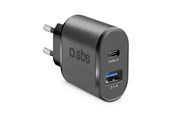 Mobil - Adaptere & Opladere - SBS 10W oplader - 2.1A - Sort - TETRAVUSBTC2AFAST