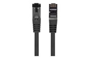 Netværkskabel - Lanberg patch cable - 25 cm - black - Sort - 0.25m - PCF8-10CU-0025-BK
